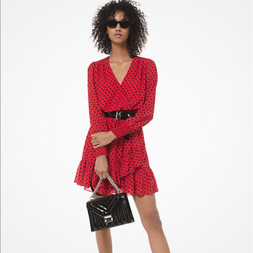 Michael Kors georgette ruffle dress, XS